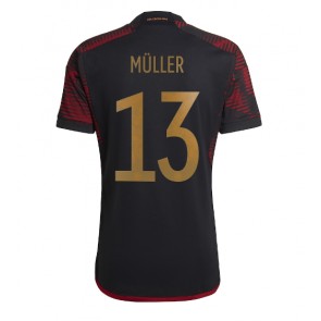 Lacne Muži Futbalové dres Nemecko Thomas Muller #13 MS 2022 Krátky Rukáv - Preč